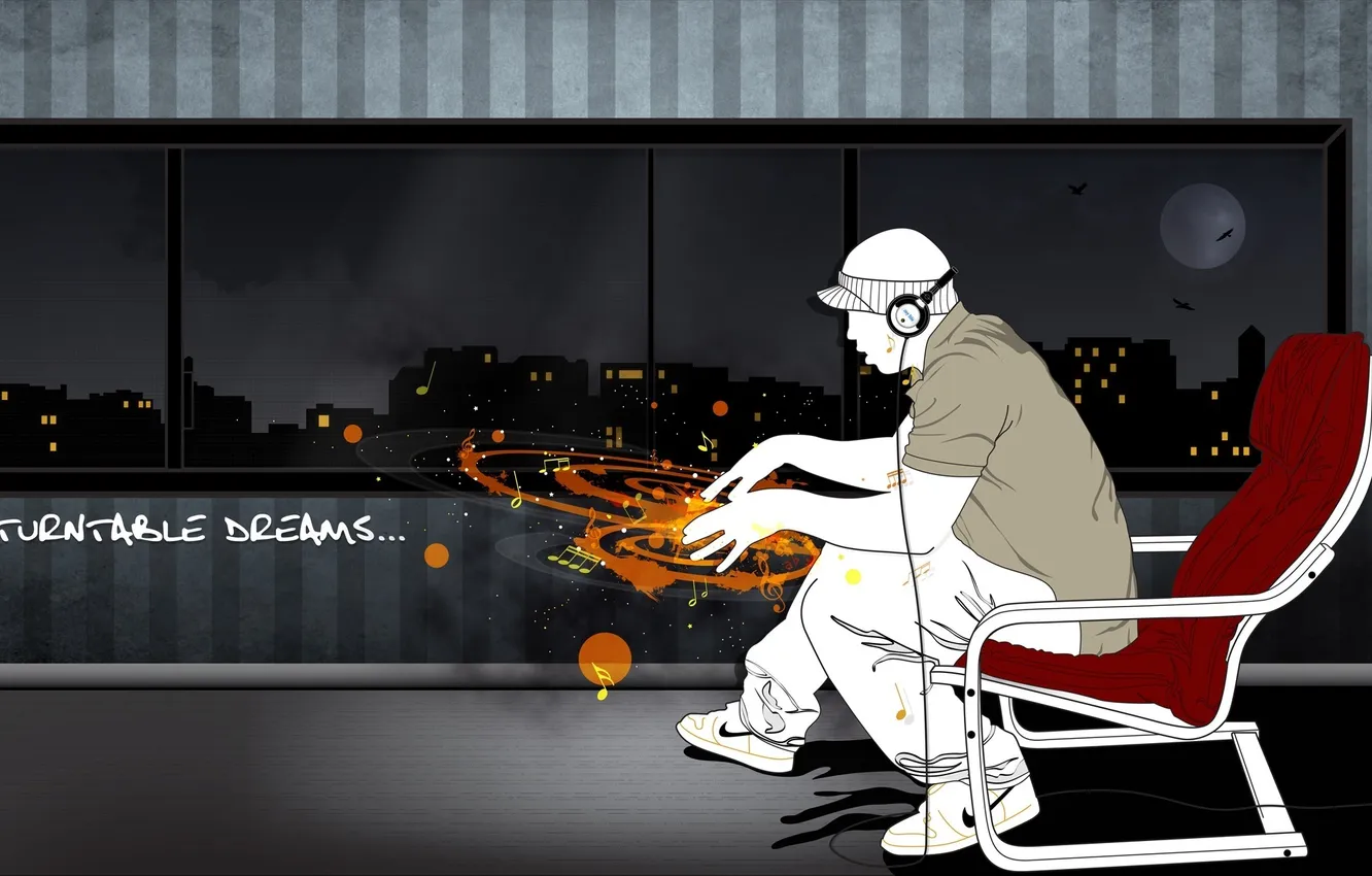 Photo wallpaper notes, workbench