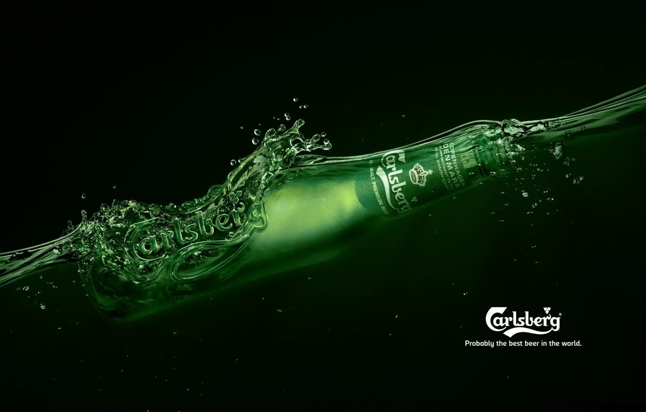 Photo wallpaper bottle, beer, brand, beer, Carlsberg, Carlsberg