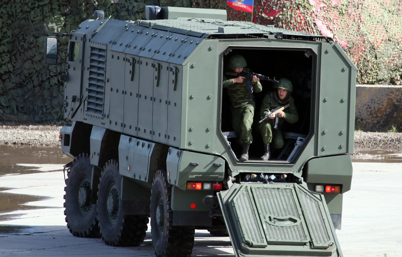 Photo wallpaper car, high, armored, security, 6x6, universal, "Typhoon", KAMAZ-63968