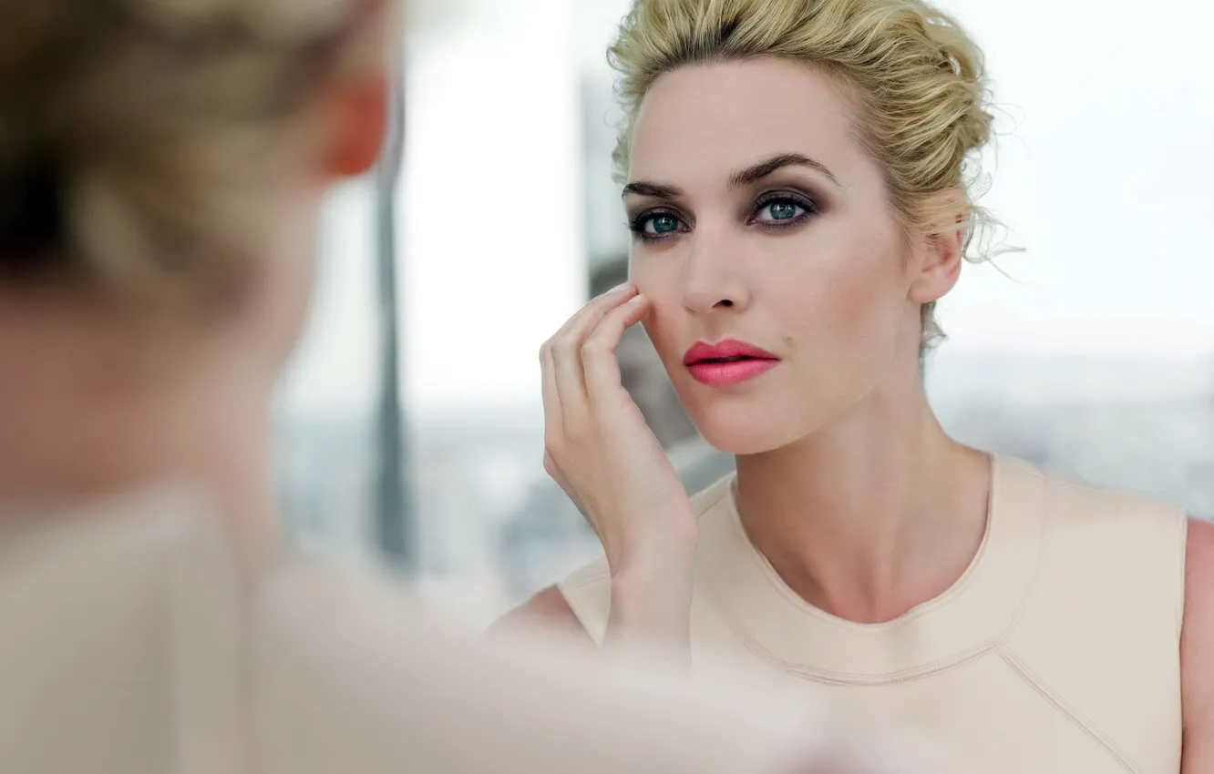 Photo wallpaper girl, face, makeup, actress, blonde, woman, Kate Winslet, Kate Winslet