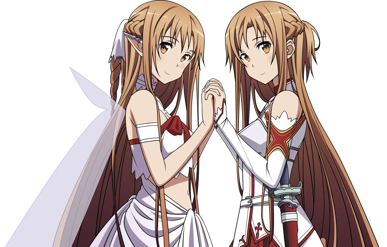 Photo wallpaper girl, sword art online, sword art online, Asuna, mirror