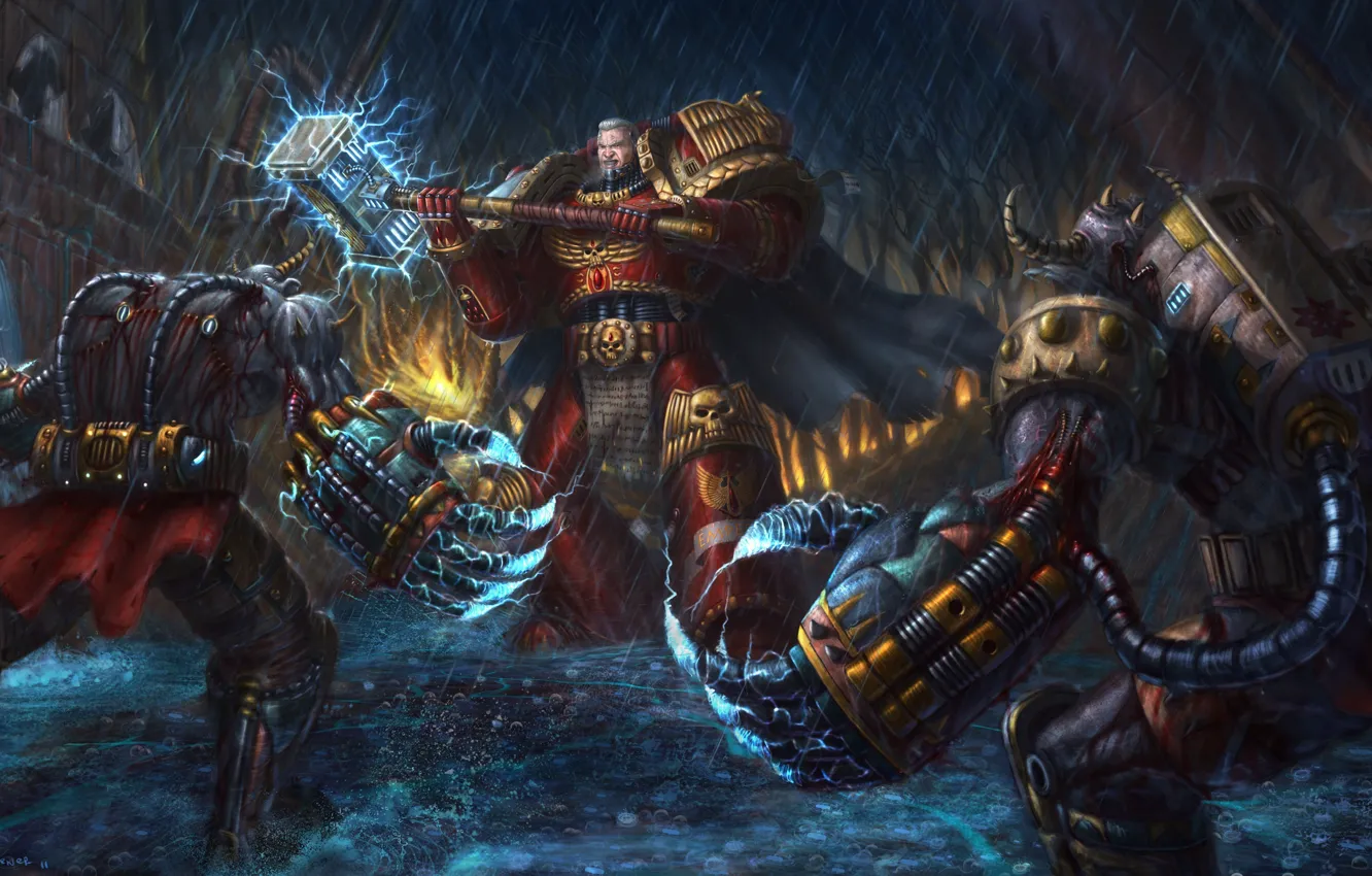 Photo wallpaper hammer, the demon, Warhammer, space marine, 40k, Space Marine