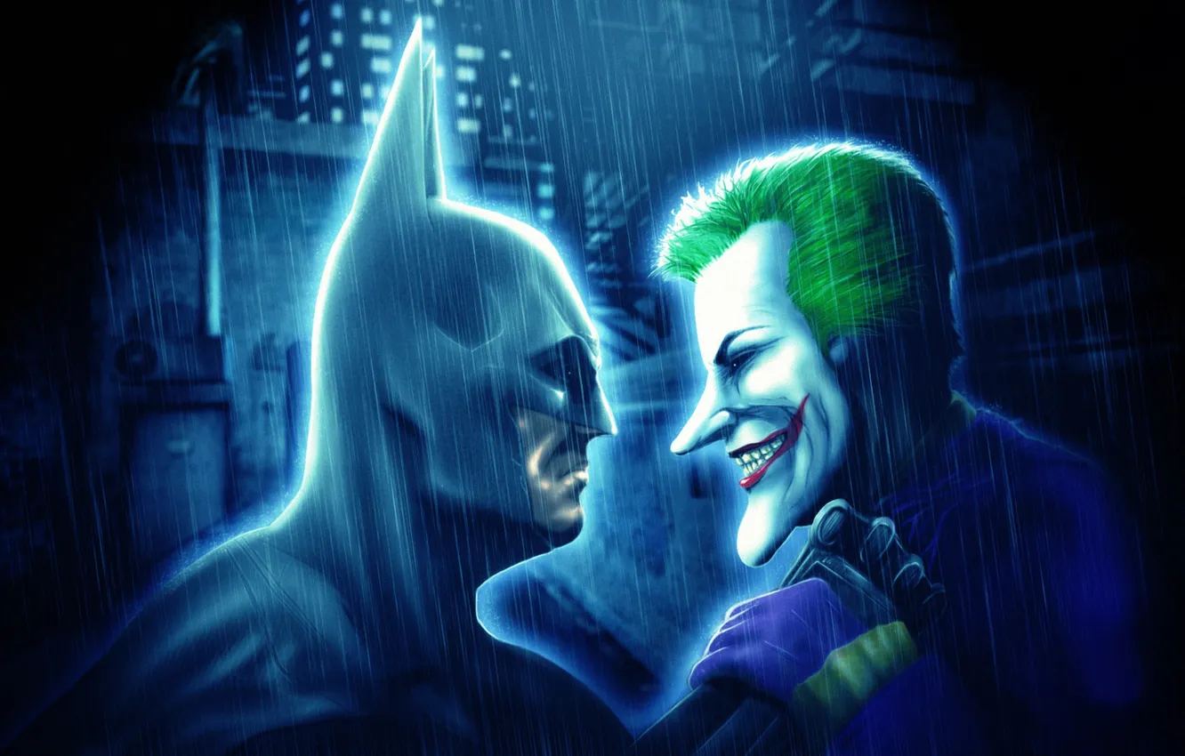 Photo wallpaper Batman, Joker, Batman: Arkham City, DC Comics