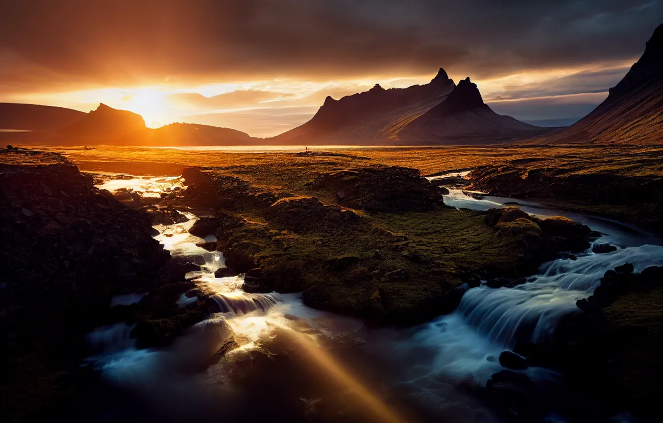 Photo wallpaper landscape, nature, AI art, neural network