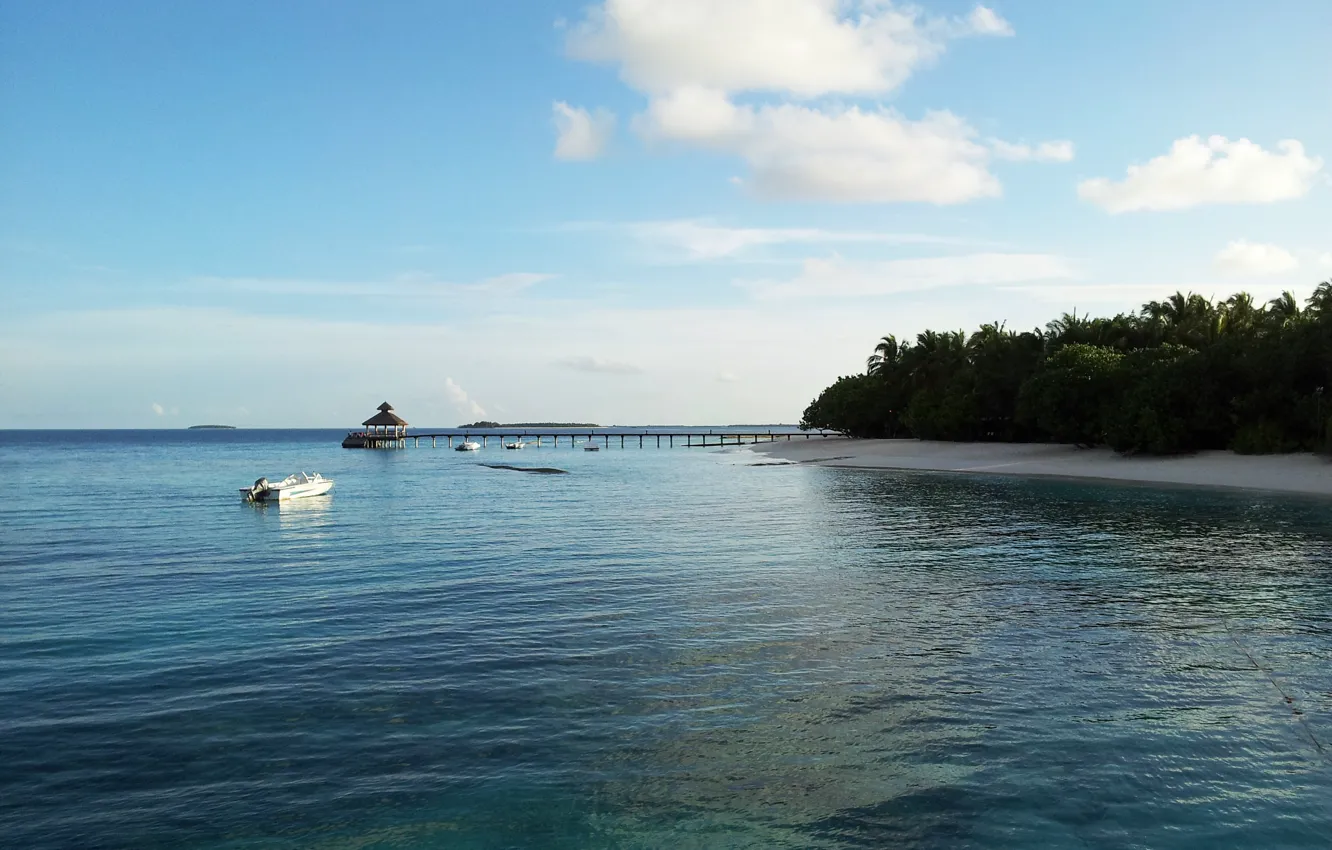 Photo wallpaper island, beauty, relax, Maldives