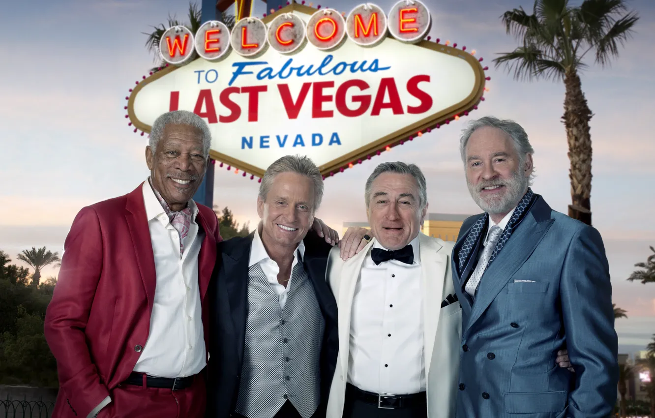 Photo wallpaper four, costume, actor, celebrity, Morgan Freeman, Morgan Freeman, Robert De Niro, Robert De Niro