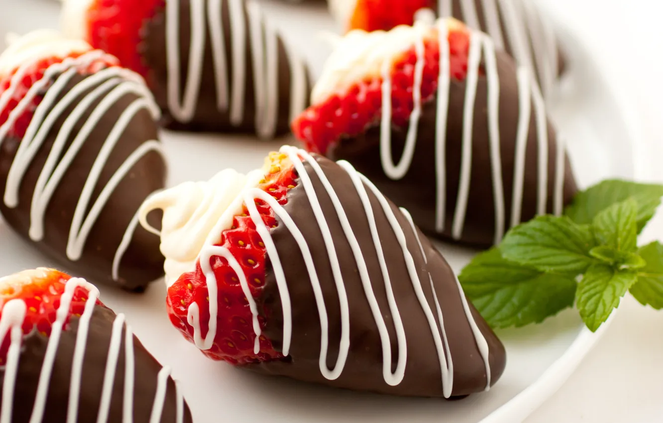 Photo wallpaper food, chocolate, strawberry, fruit, chocolate, fruits, strawberries, mascarpone