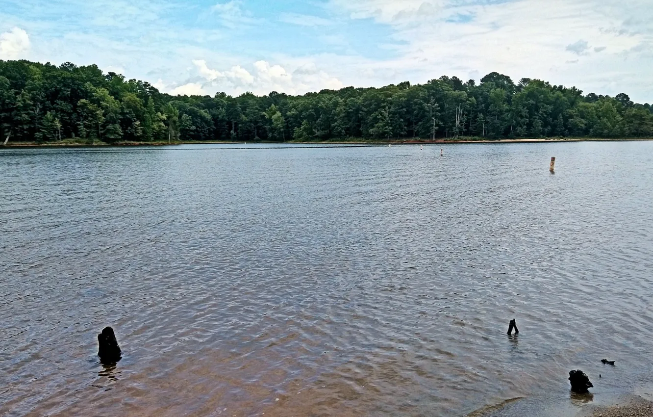 Photo wallpaper North Carolina, Falls Lake, Raleigh, lake
