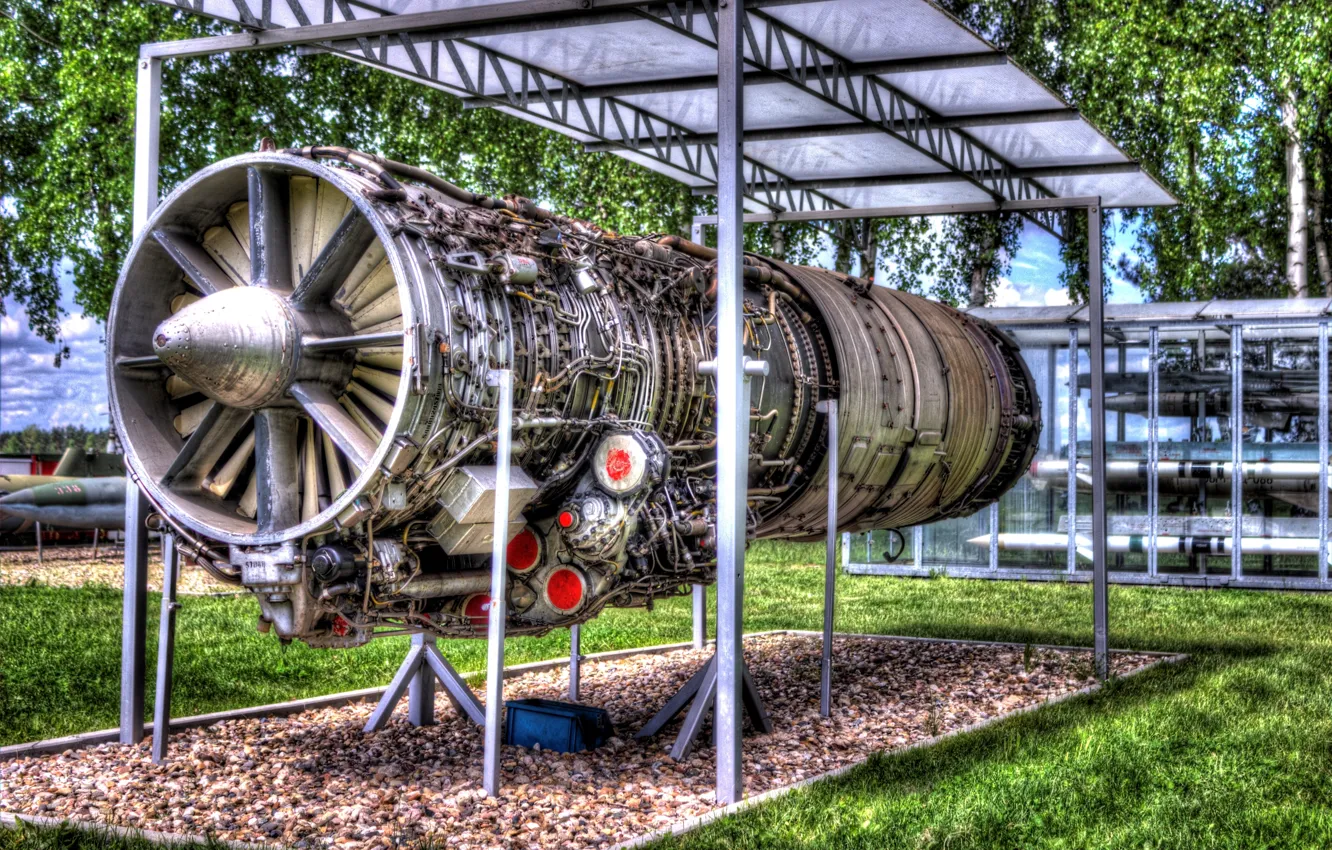 Photo wallpaper Museum, jet engine, Jet engine