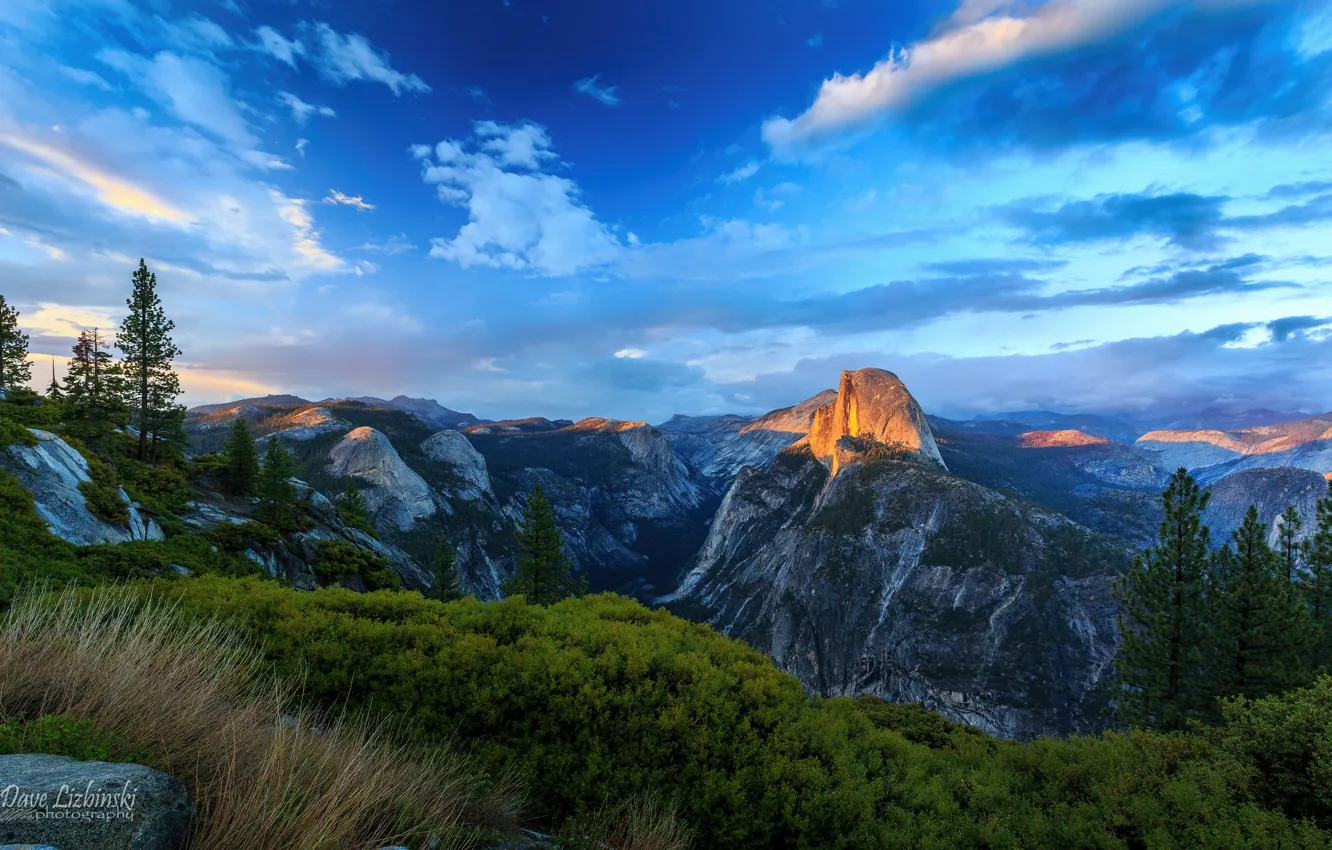 Photo wallpaper the sky, clouds, mountains, USA