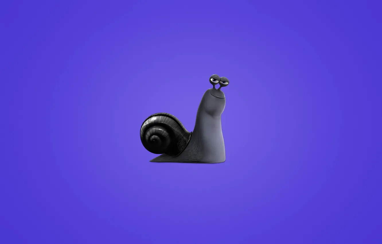 Photo wallpaper snail, minimalism, Turbo, purple background, Turbo, snail