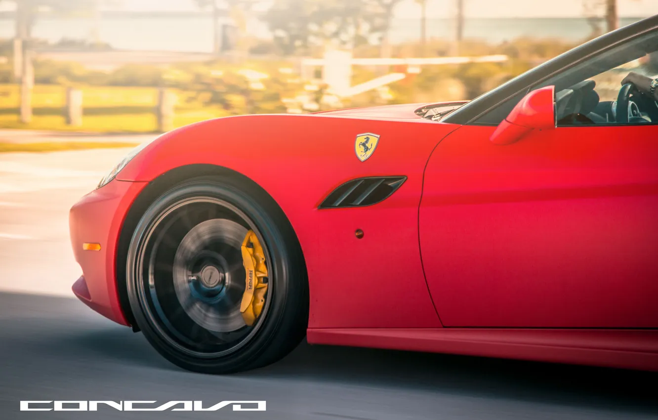Photo wallpaper machine, auto, Ferrari, drives, auto, California, Wheels, Concave