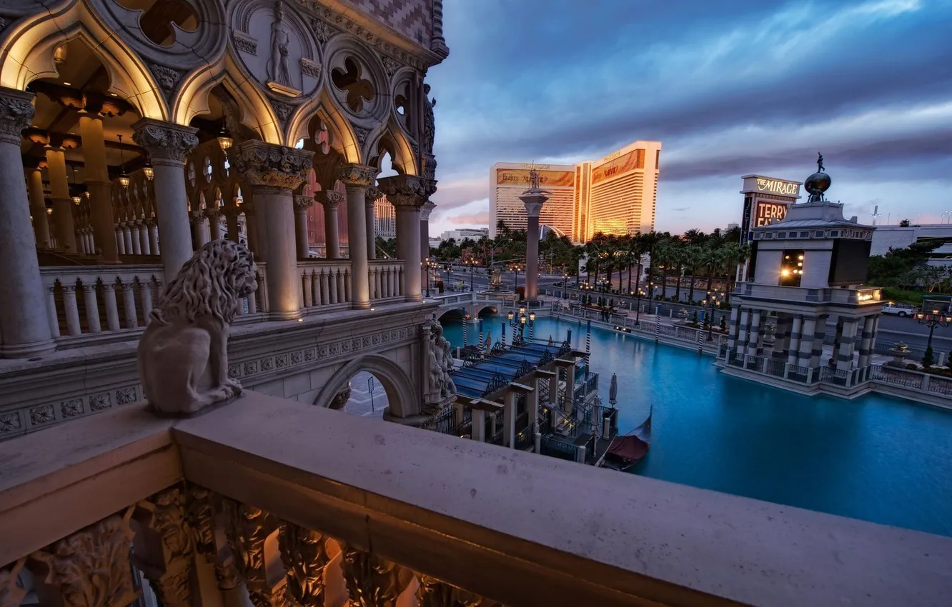 Photo wallpaper landscape, the evening, Las Vegas