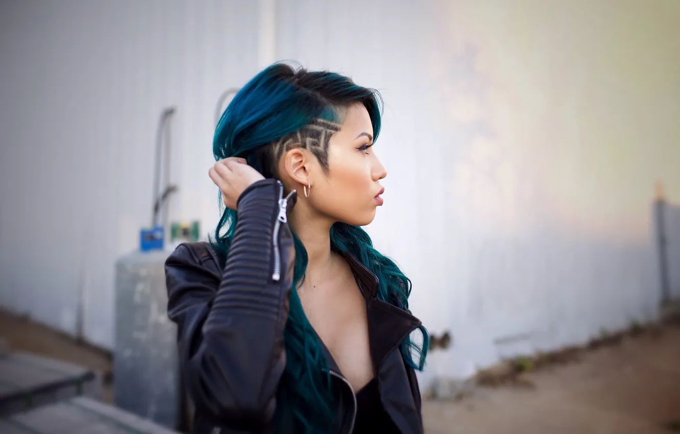 Photo wallpaper girl, face, style, hair, haircut