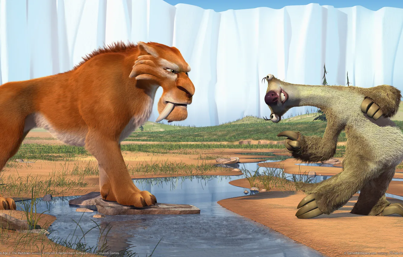 Photo wallpaper ice age, Ace age 2, Diego, Led
