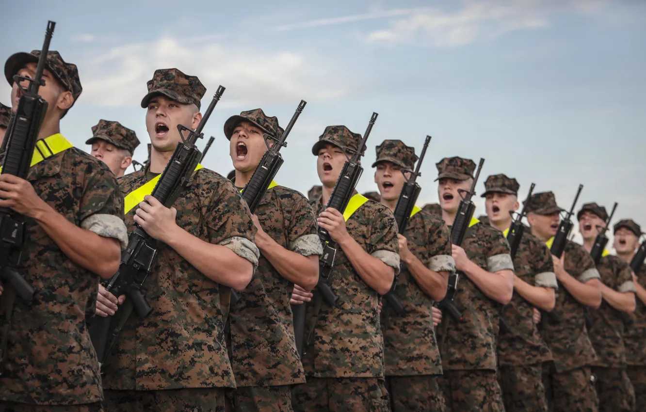 Photo wallpaper army, soldiers, Stroy