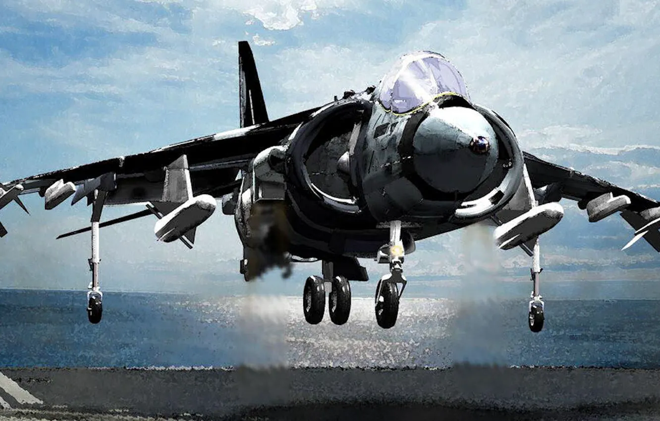 Photo wallpaper aero, attack, Douglas, McDonnell, dancing, Harrier II, AV-8B