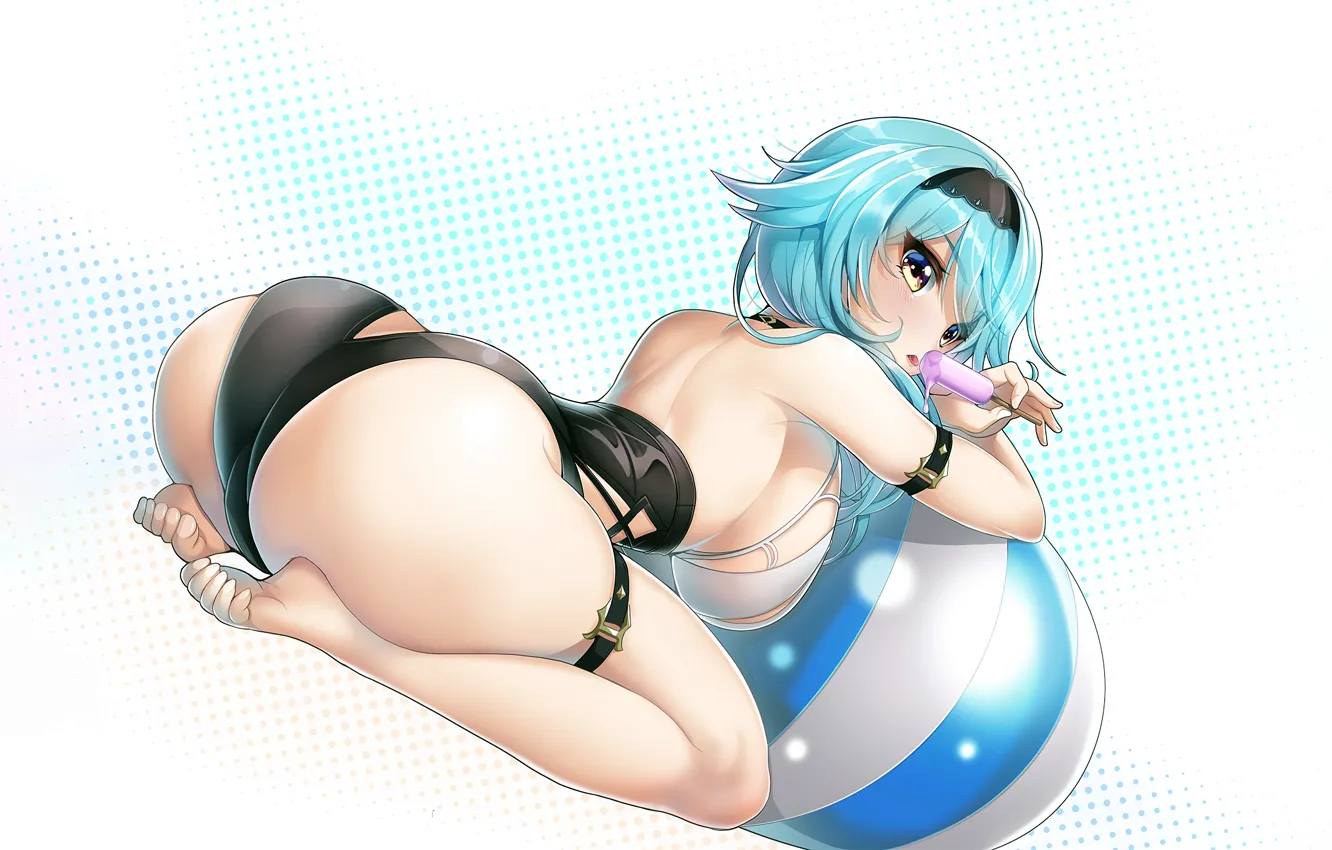 Photo wallpaper girl, sexy, ass, cleavage, long hair, legs, boobs, anime