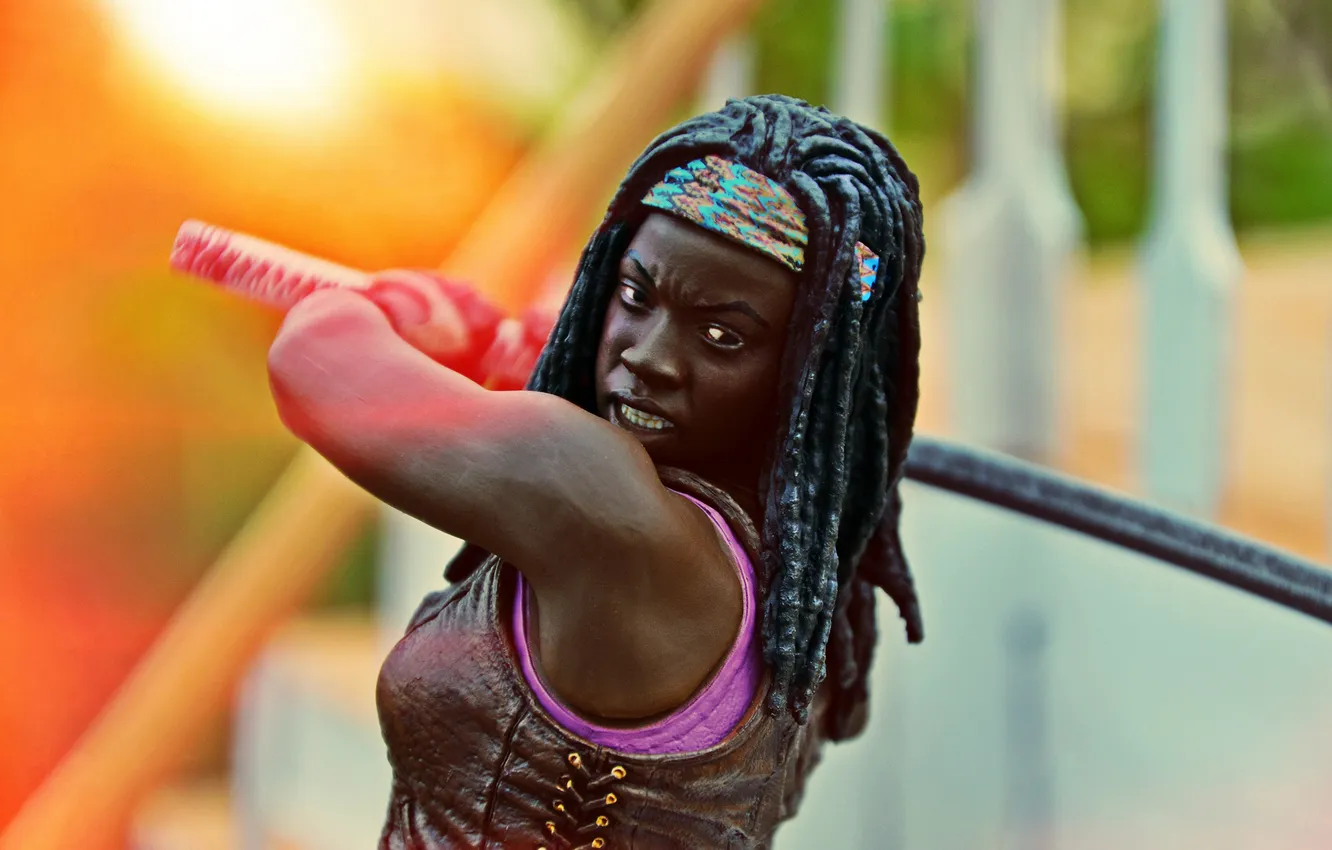 Photo wallpaper toy, figurine, The Walking Dead, The walking dead, Michonne