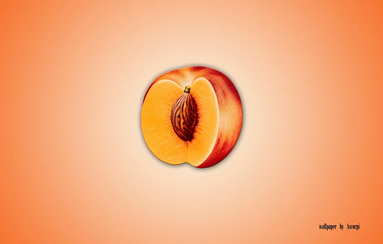 Photo wallpaper food, minimalism, peaches, peach