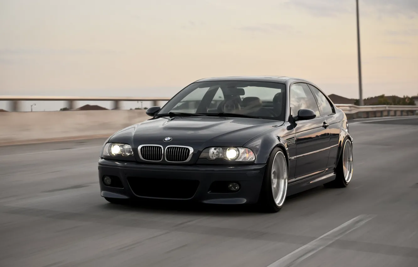 Photo wallpaper speed, bmw m3, bmw e46 m3