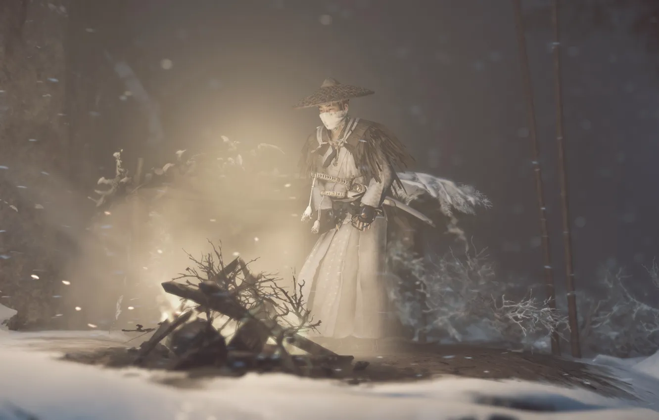 Photo wallpaper games, samurai, ghost of tsushima, tsushima, Samurai, Samurai Games, samurai games