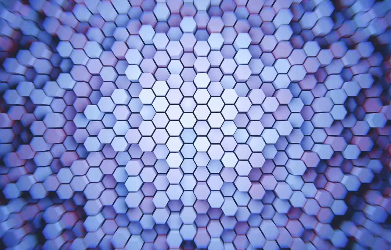 Photo wallpaper hexagons, hexagon, columns