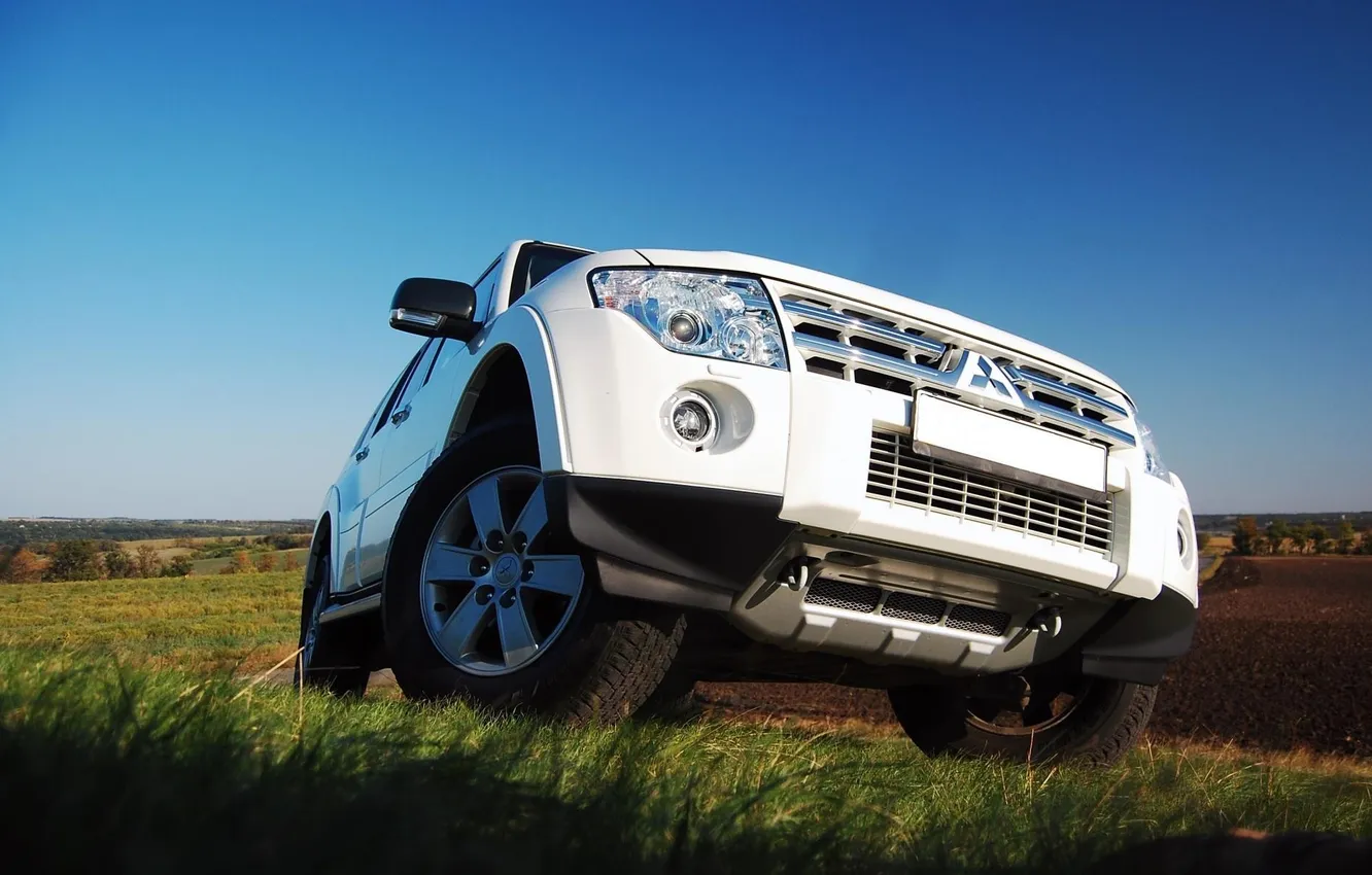 Photo wallpaper white, Mitsubishi, nature