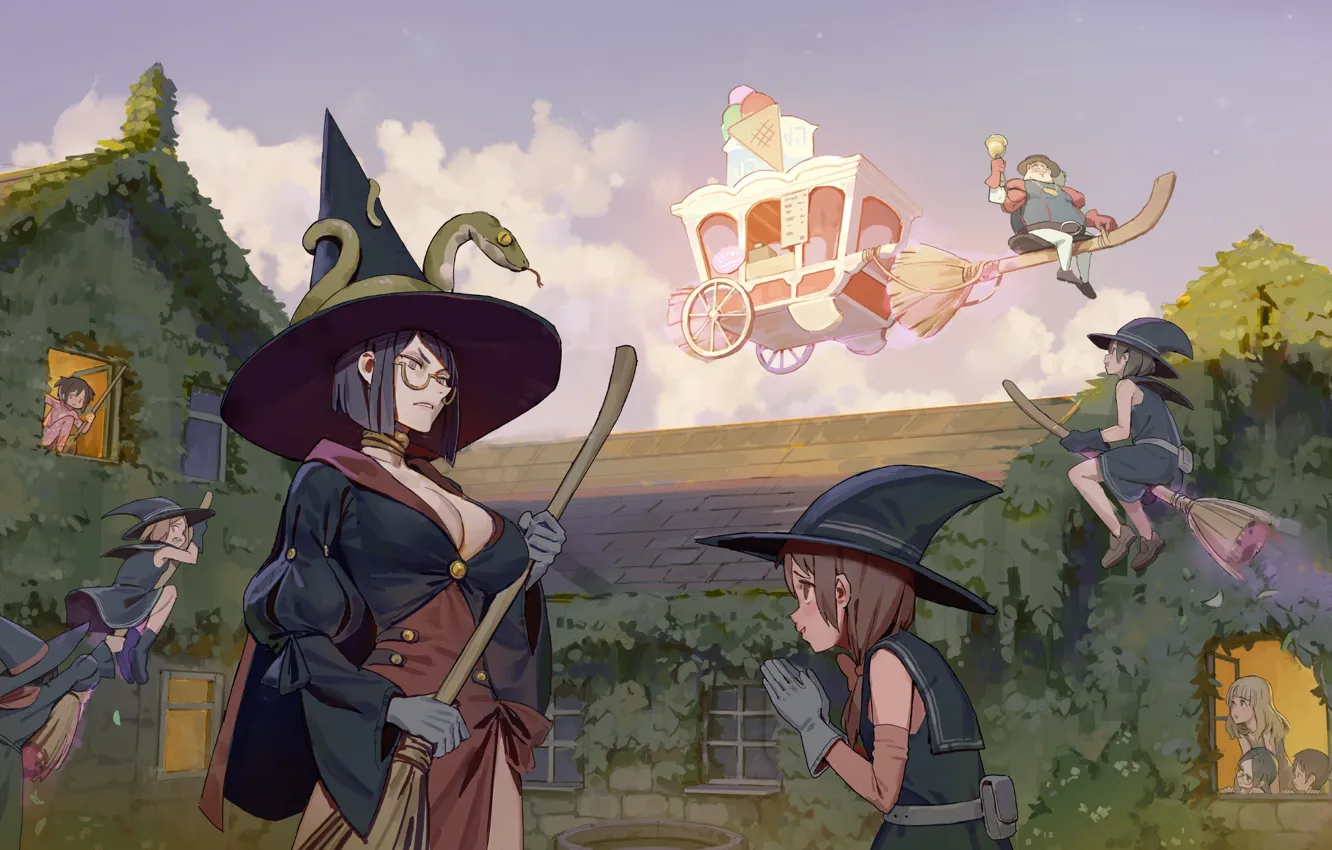 Photo wallpaper hat, anime, school, asian, manga, sensei, witch, oriental