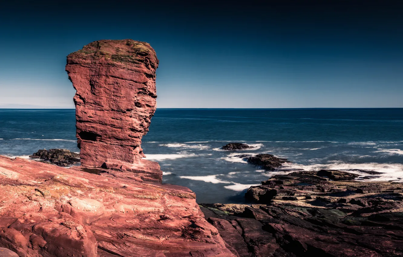 Photo wallpaper sea, coast, Scotland, Scotland, Angus, Seaton Cliffs