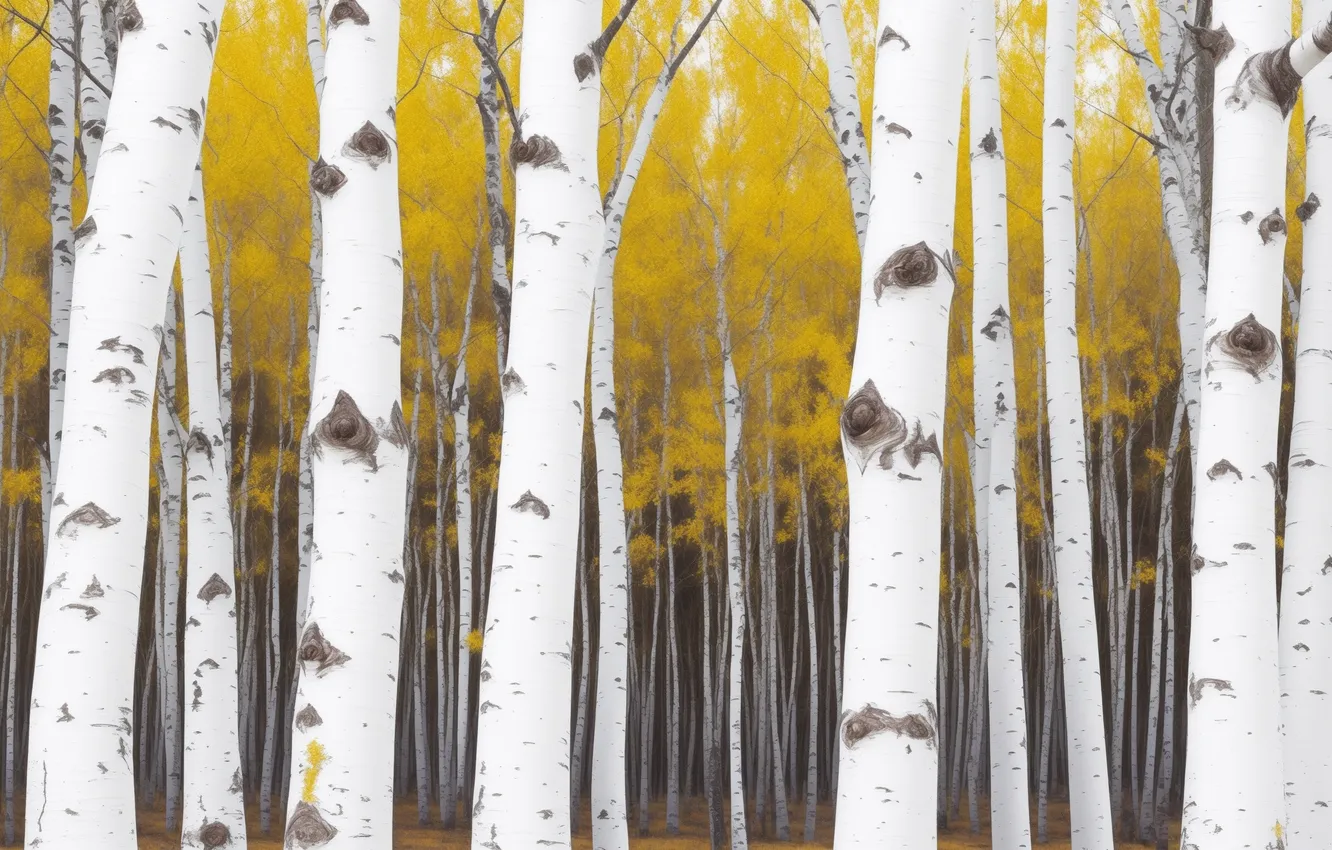 Photo wallpaper white, trees, nature, background, Wallpaper, wallpaper, white, bark