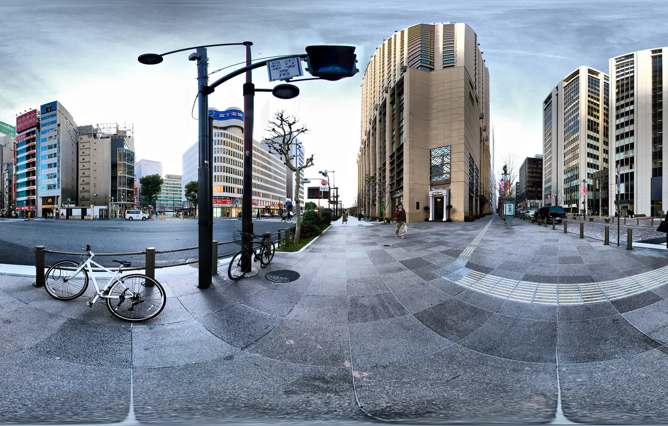 Photo wallpaper road, street, home, Japan, large, Tokyo, panorama, skyscrapers