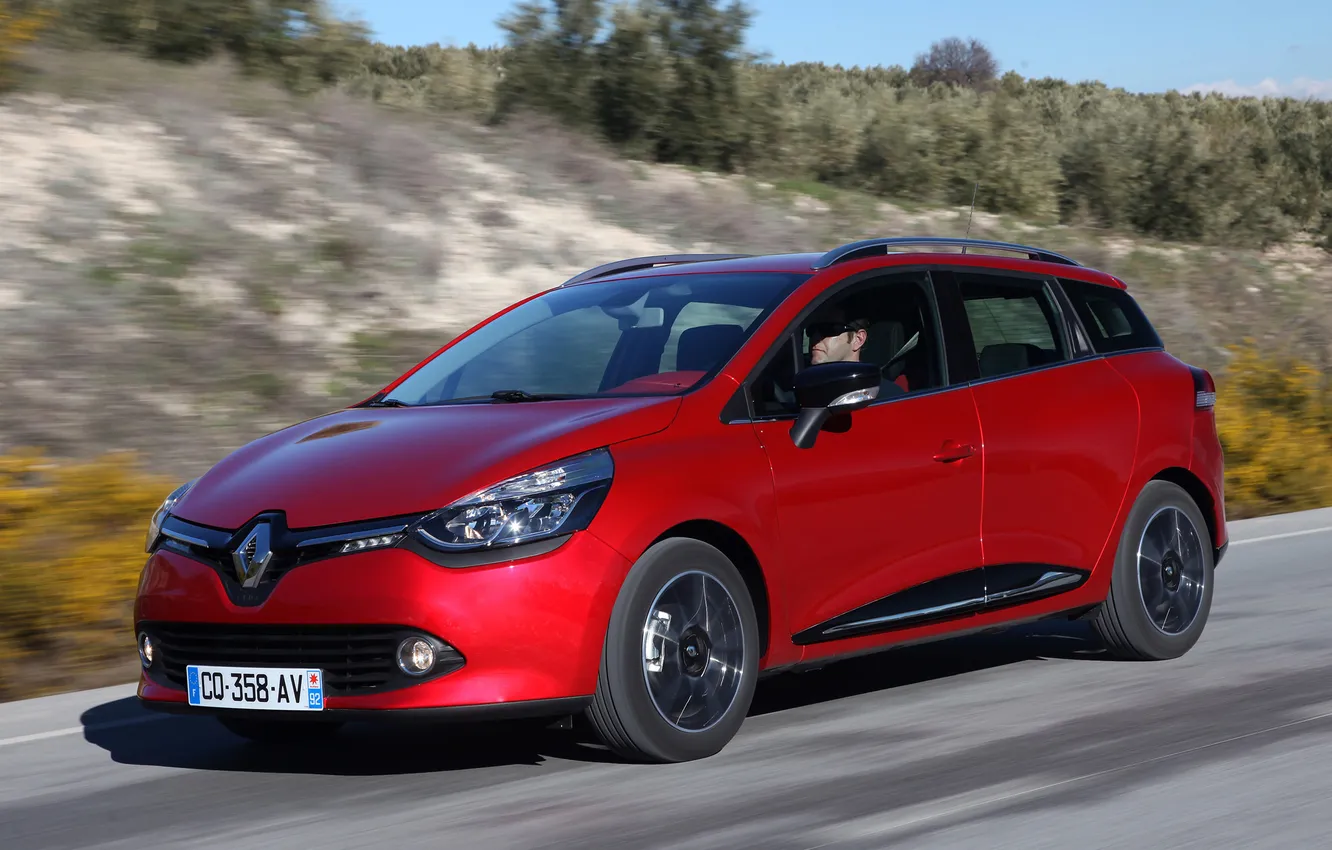 Photo wallpaper road, speed, Renault, Reno, universal, Clio, Clio Estate