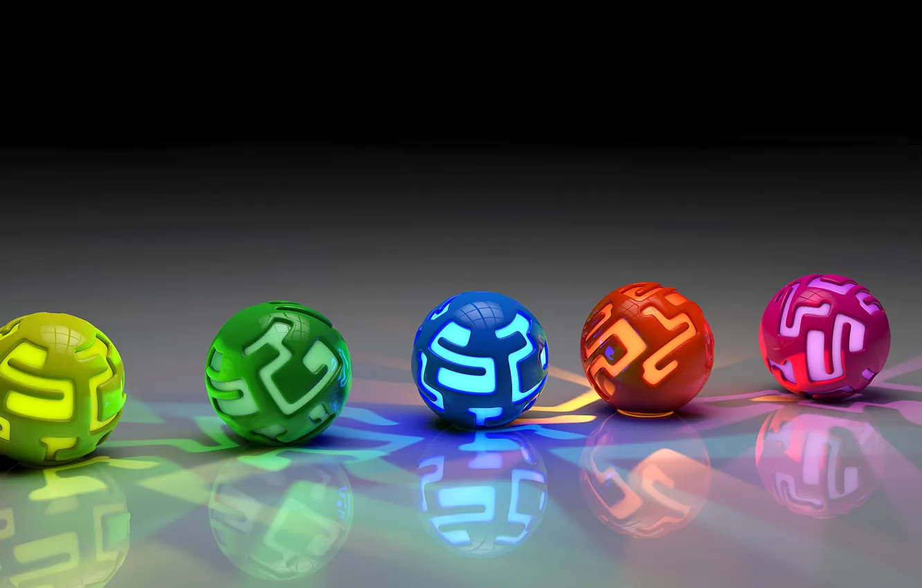 Photo wallpaper background, balls, colored, the plane