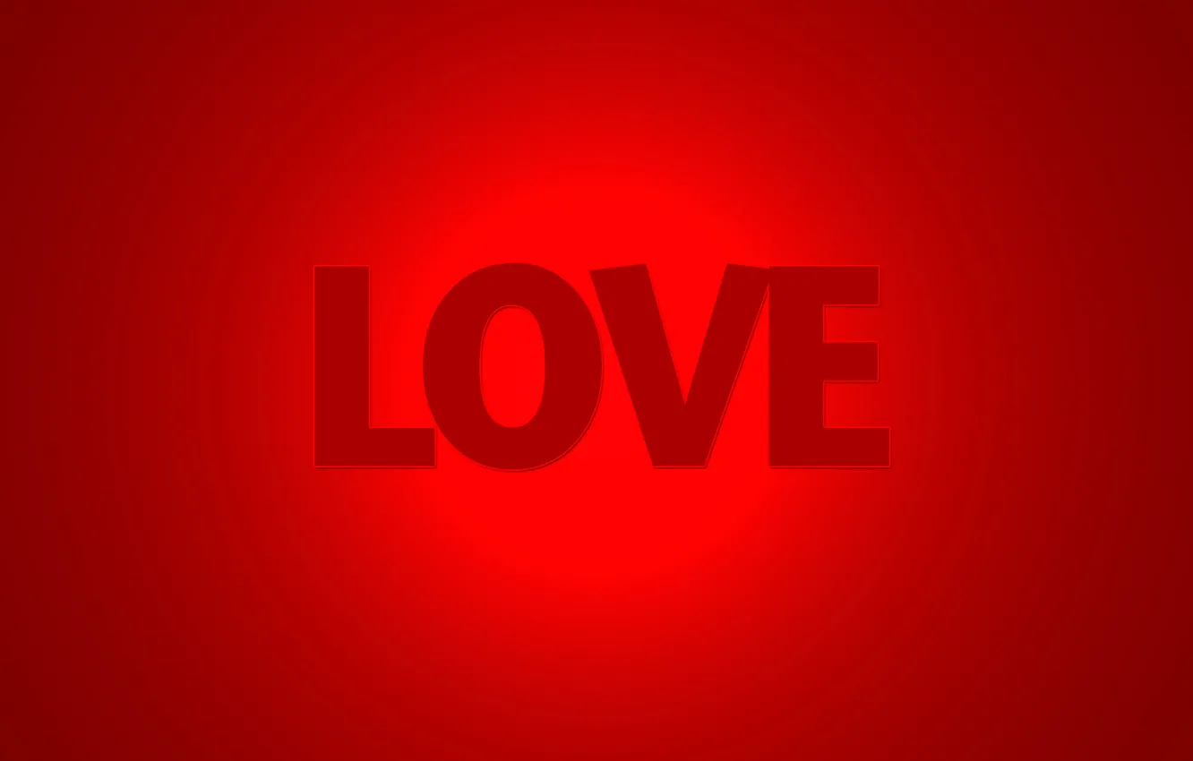 Photo wallpaper love, red, the word