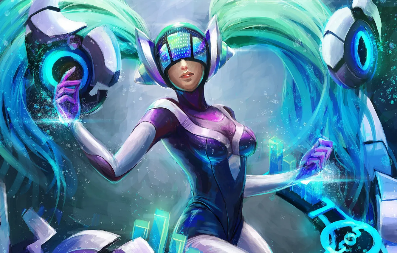 Photo wallpaper League of Legends, fan art, sona, Maven of the Strings, dj sona