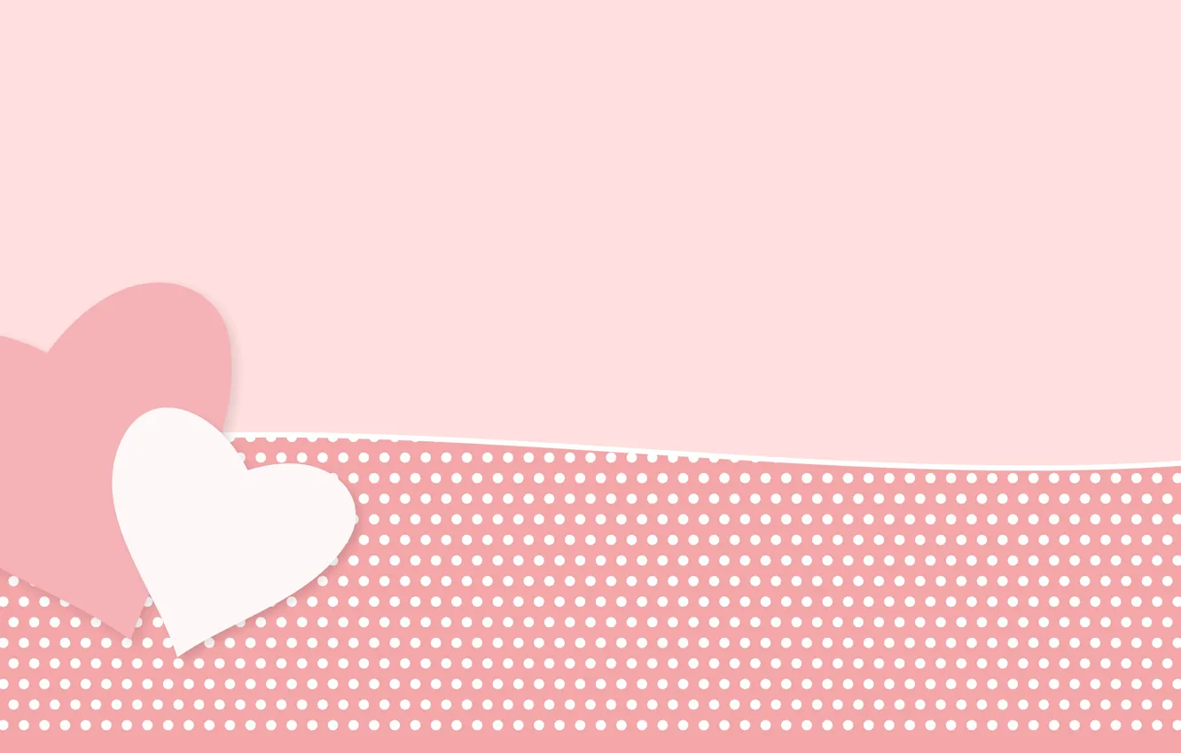 Photo wallpaper texture, hearts, pink background