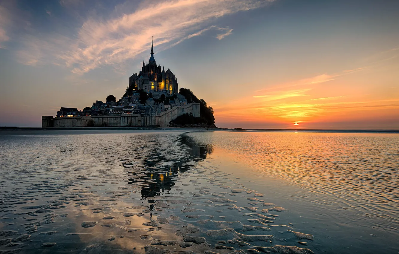 Photo wallpaper France, The evening, Castle