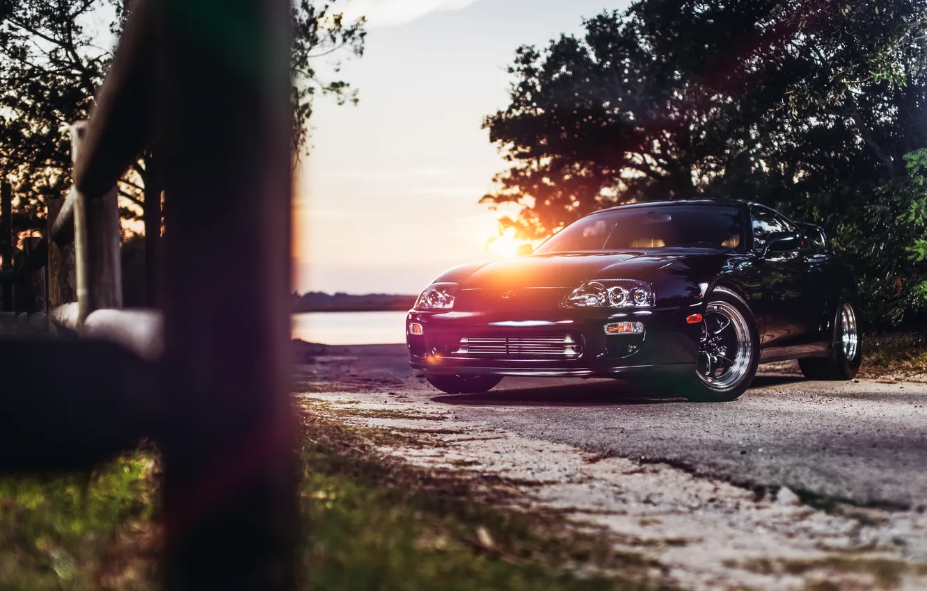 Photo wallpaper the sun, Toyota, drives, Supra, Charles Siritho