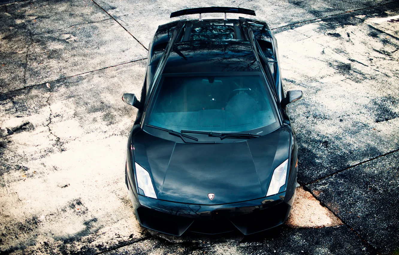 Photo wallpaper Lamborghini, Superleggera, Gallardo, black, LP570-4