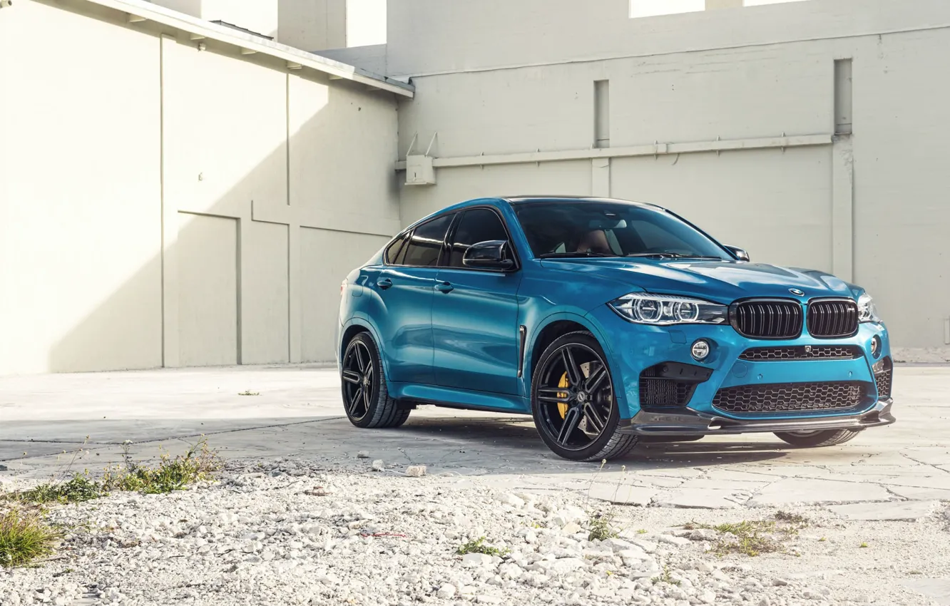 Photo wallpaper BMW, Blue, X6M, Sight, F86