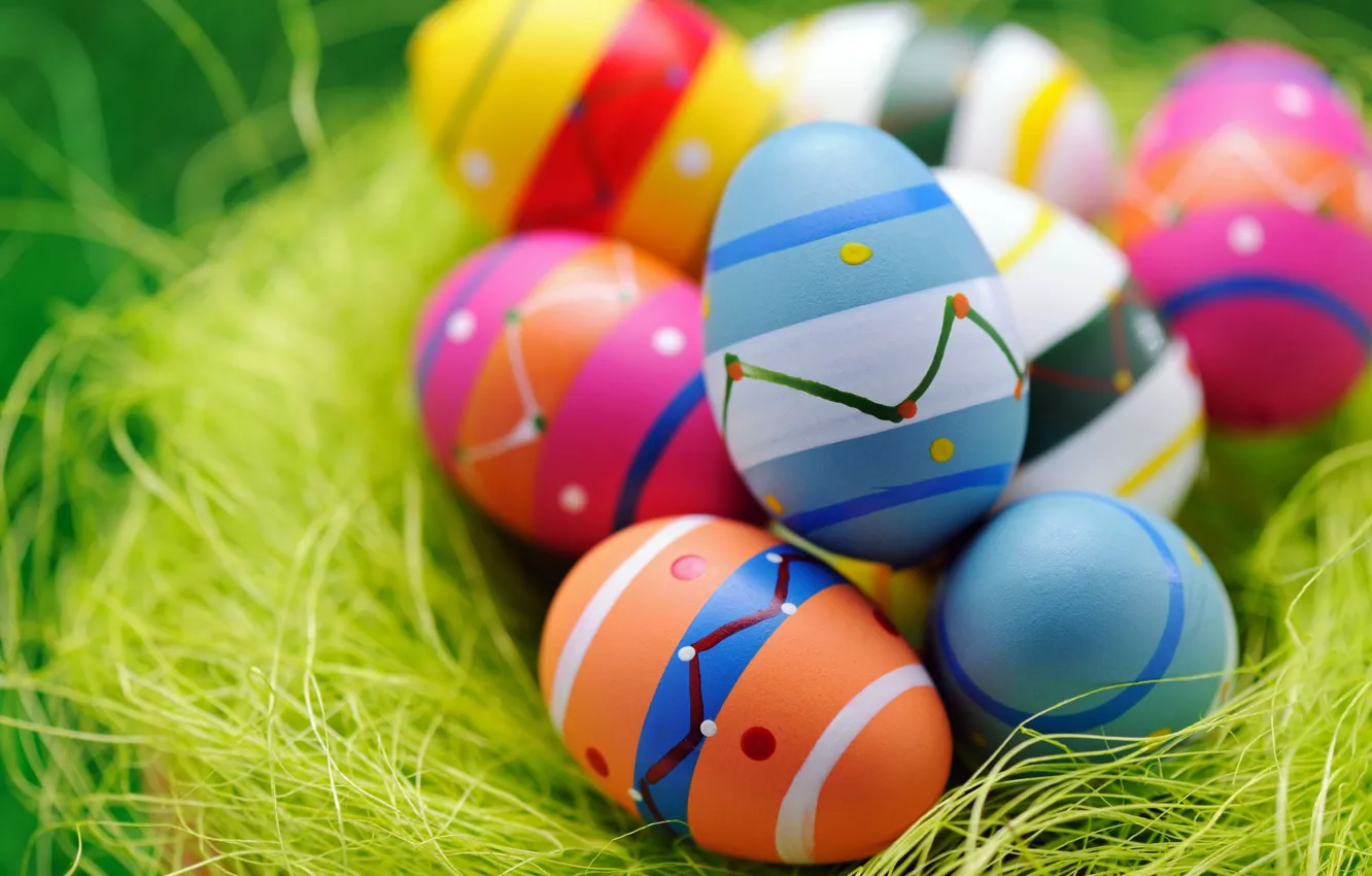 Photo wallpaper eggs, Easter, socket, eggs