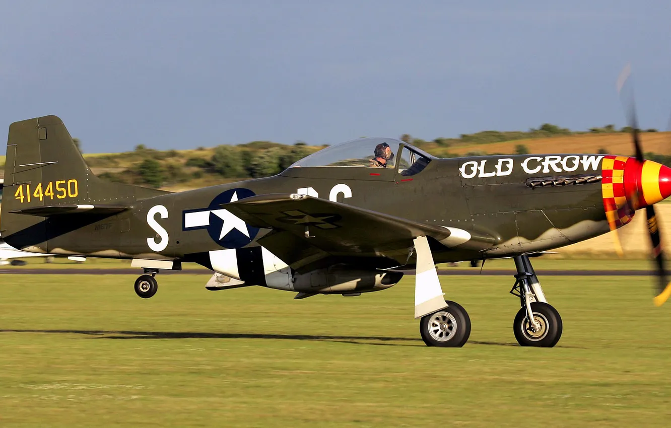 Photo wallpaper the sky, retro, pilot, landing, the airfield, Samore
