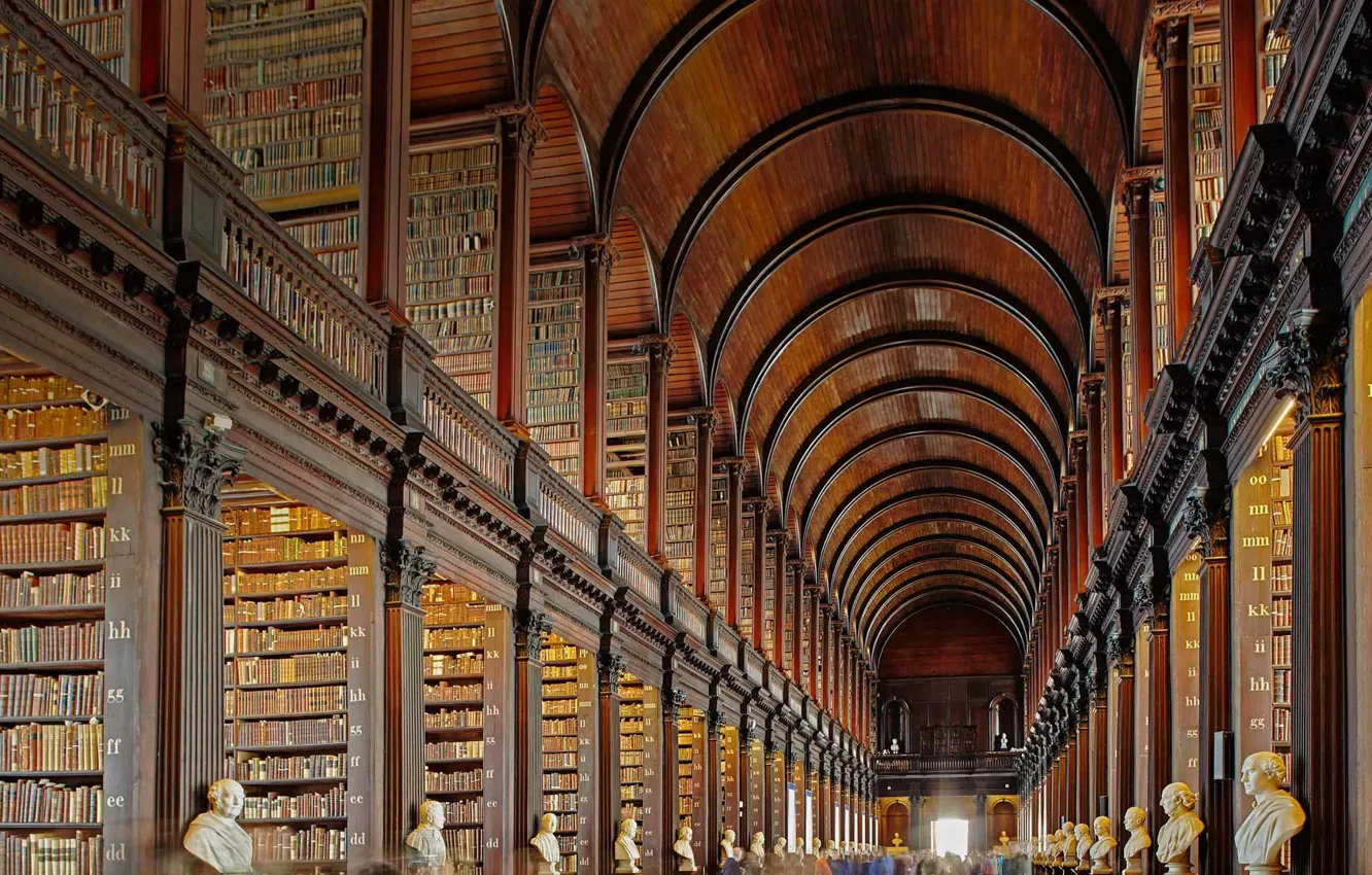Photo wallpaper library, Ireland, Dublin, Trinity College