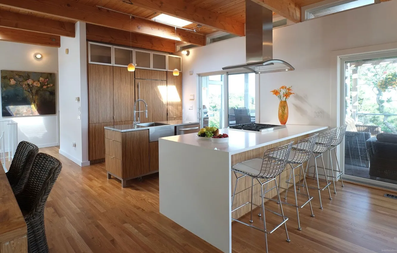 Photo wallpaper design, style, interior, kitchen, dining room, dining area