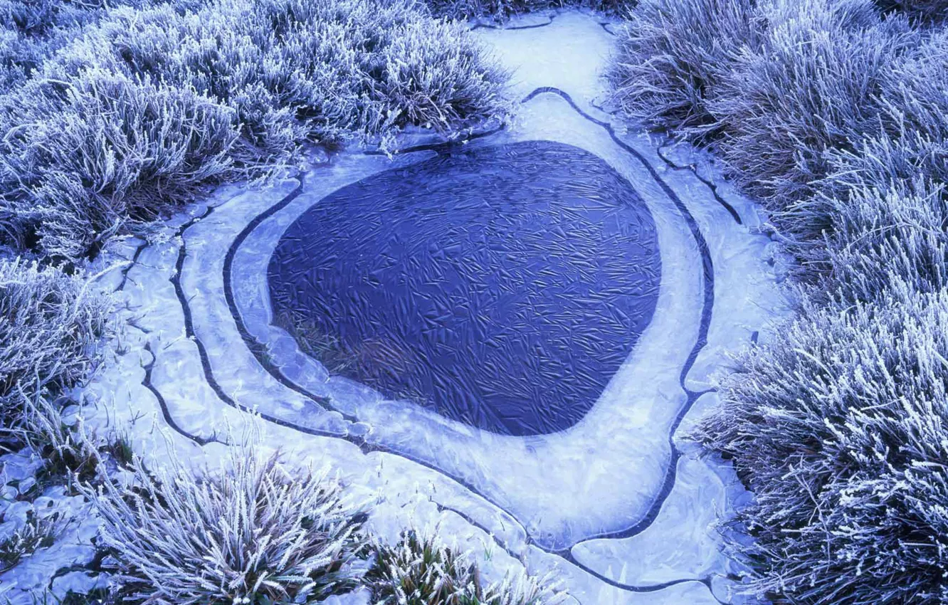 Photo wallpaper ice, winter, lake, Tasmania, the Cradle mountain