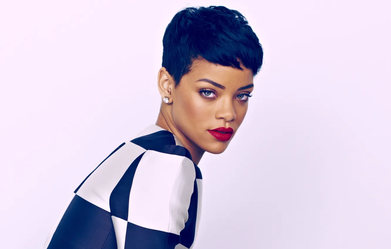 Photo wallpaper red, lips, mulatto, Rihanna, Riana, singer, perica