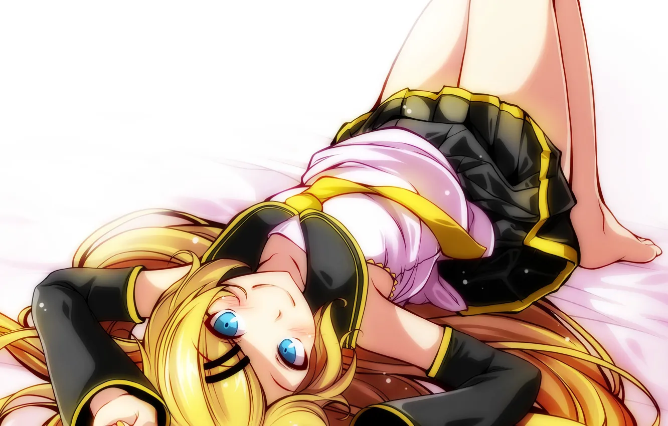 Photo wallpaper look, girl, art, vocaloid, kagamine rin