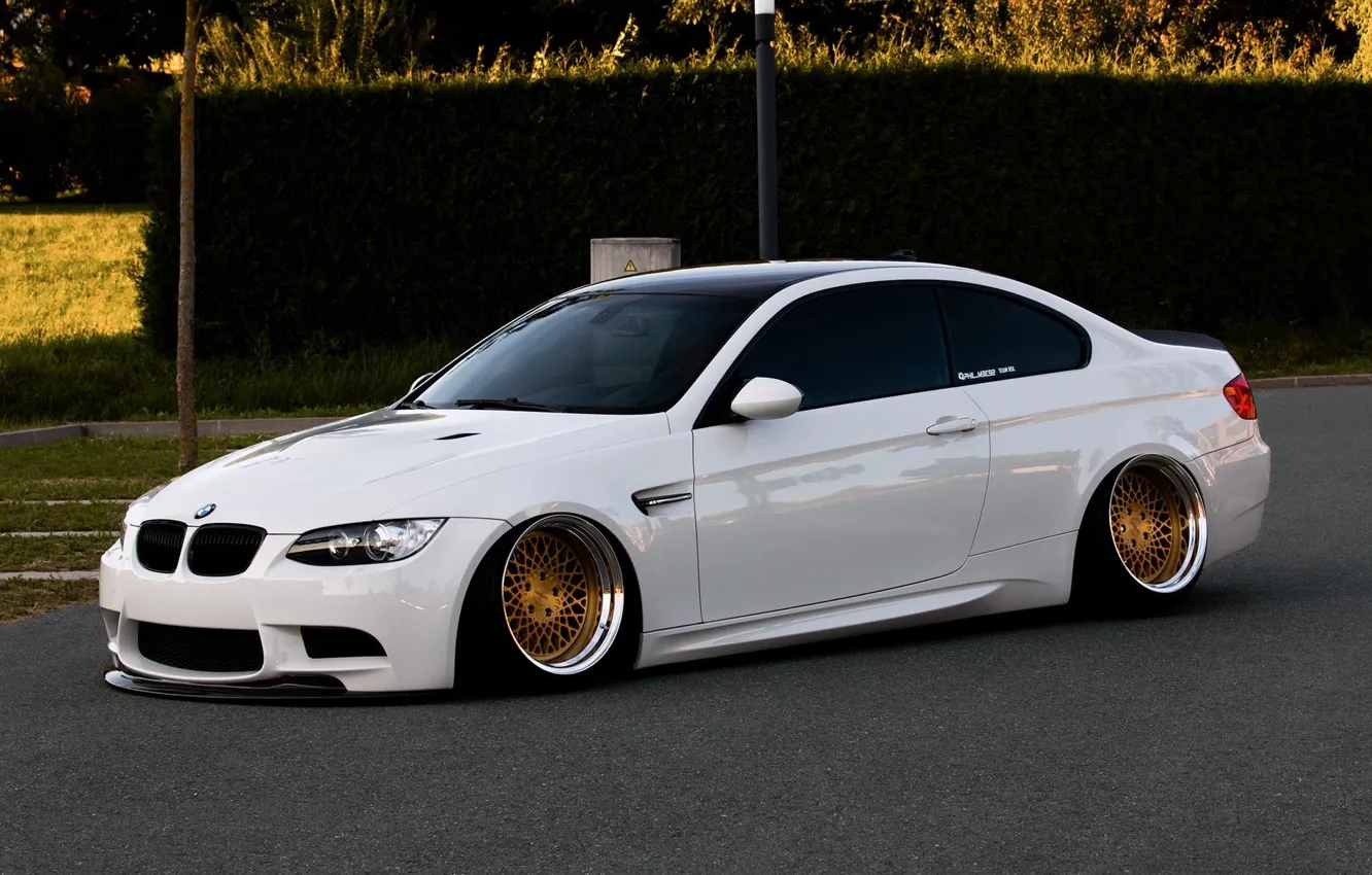 Photo wallpaper bmw, BMW, turbo, white, wheels, tuning, power, front