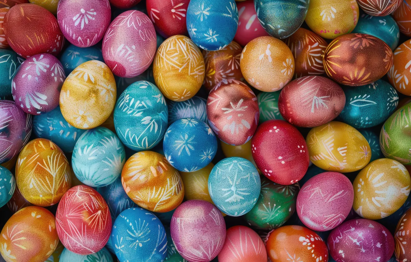Photo wallpaper background, eggs, colorful, Easter, happy, texture, background, spring